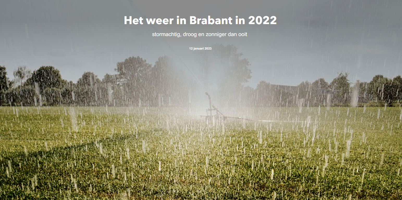 Weeroverzicht Brabant 2022 - Klimaatadaptatie Provincie Noord-Brabant